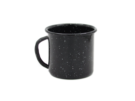 BLACK ENAMEL MUG