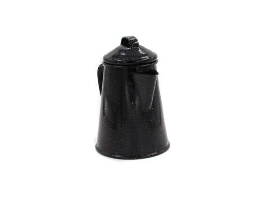 BLACK ENAMEL COFFEE POT