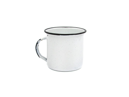 WHITE ENAMEL MUG